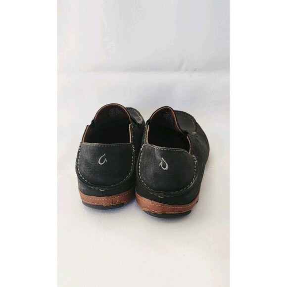 Olukai Moloa Men’s Leather Slip On Shoes Size 12 Black Toffee 10128-4033 main image 5